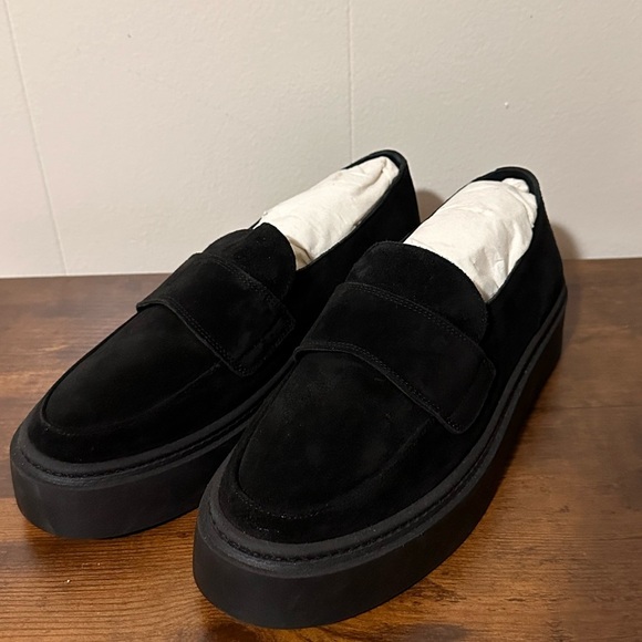 Aquatalia Lorita Genuine Leather Suede Weatherproof Loafers 38/7.5 Slip On Shoes - Picture 4 of 6